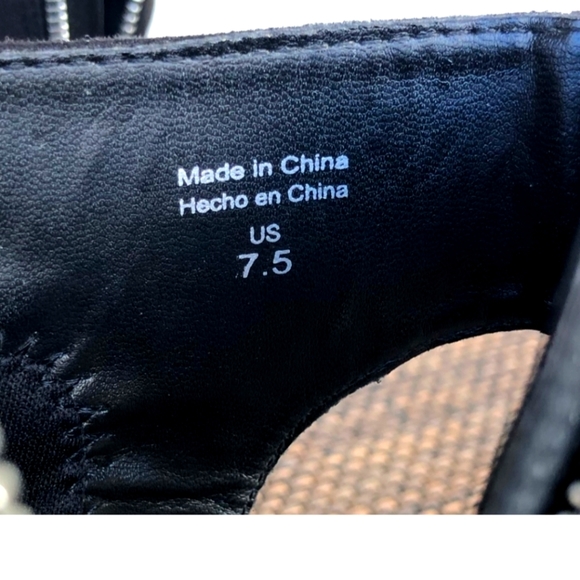 Parker & Sky black Peep Toe Sparkly Silver Heeled ankle Boots booties Size 7.5 - Picture 7 of 10